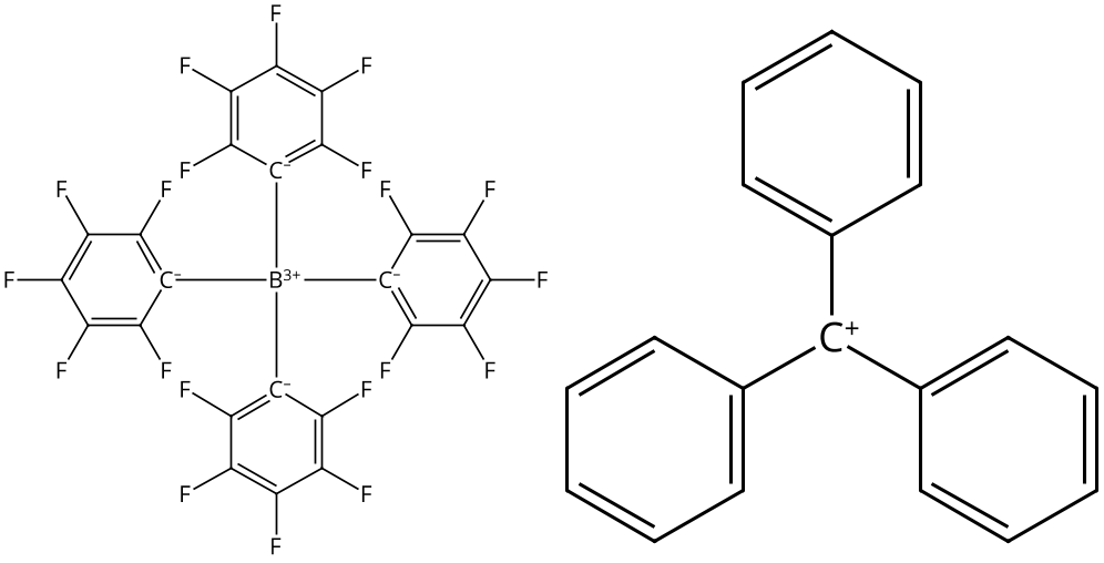 Trityl tetrakis(pentafluorophenyl)borate Chemical Structure